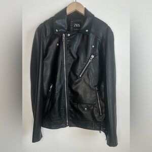 Zara Men's Black Biker Jacket